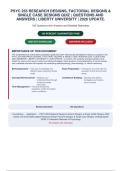 PSYC 255 Introduction to Research Bundle with complete solutions&period; Everything you need to pass&excl;&excl;