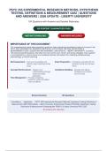 PSYC 255 Experimental Research Methods&comma; Hypothesis Testing&comma; Definitions & Measurement Quiz &vert; 15 Questions and Answers &vert; 2026 update  &vert; A&plus; Guide - Liberty University