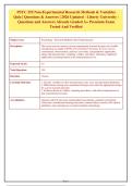 PSYC 255 Non-Experimental Research Methods & Variables Quiz &vert; Questions & Answers &vert; 2026 Updated  &vert; A&plus; Guide - Liberty University