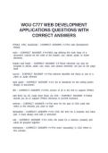 WGU C777 WEB DEVELOPMENT APPLICATIONS QUESTIONS WITH CORRECT ANSWERS