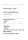 MGSC-487 EXAM 1 QUESTIONS WITH VERIFIED ANSWERS