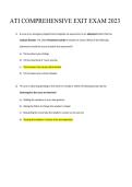  ATI Comprehensive Exit Exam 2023&comma; ATI Nursing Practice Questions&comma; Comprehensive Nursing Study Guide&comma; Clinical Judgment&comma; NCLEX-Style Review and Exam Preparation