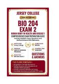 BIO 204 Exam 2 Human Body in Health and Disease I  Questions And Answers 2026&sol;2027 Jersey College