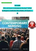 Test Bank for Ethics and Issues in Contemporary Nursing 3rd Canadian Edition by Margaret A&period; Burkhardt&comma; Nancy Walton & Alvita Nathaniel &vert; All Chapters