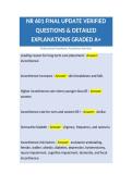NR 601 FINAL UPDATE VERIFIED QUESTIONS & DETAILED EXPLANATIONS GRADED A&plus;