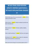 NR 601 FINAL EXAM REVIEW UPDATE VERIFIED QUESTIONS & DETAILED EXPLANATIONS GRADED A&plus;