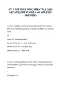 ATI Capstone Fundamentals 2025 Update&comma; Questions and Verified Answers&comma; ATI Fundamentals Nursing Practice&comma; Clinical Judgment&comma; Patient Safety&comma; Nursing Study Guide and Exam Preparation