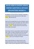 NR 601 WEEK 8 CONTENT UPDATE VERIFIED QUESTIONS & DETAILED EXPLANATIONS GRADED A&plus;