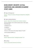 BONE DENSITY REGISTRY ACTUAL&NewLine;QUESTIONS AND ANSWERS EXAMPREP&NewLine;STUDY GUIDE