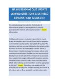 NR 601 READING QUIZ UPDATE VERIFIED QUESTIONS & DETAILED EXPLANATIONS GRADED A&plus;