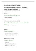 BONE DENSITY REGISTRY&NewLine;COMPREHENSIVE QUESTIONS AND&NewLine;SOLUTIONS GRADED A&plus;&NewLine;