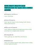 BONE DENSITY REGISTRY EXAM&NewLine;PREPARATION TEST BANK WITH CORRECT&NewLine;ANSWERS&NewLine;