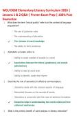 WGU D668 Elementary Literacy Curriculum Lessons 1 & 2 2026 &vert; Questions & Answers &vert; Exam Prep