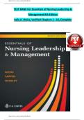 Test Bank for Essentials of Nursing Leadership & Management 7th Edition by Sally A&period; Weiss&comma; Ruth M&period; Tappen & Karen A&period; Grimley &vert; All Chapters