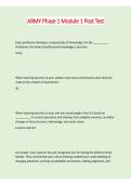ARMY Phase 1 Module 1 Post Test &ndash; Study Guide&comma; Practice Questions & Exam Review