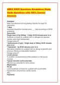 ADEX OSCE Questions Breakdown Study Guide Questions with 100- Correct Answers 