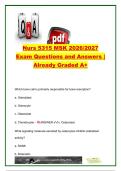 NURS 5315 EXAM COMPLETE PACKAGE DEAL