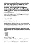 HESI RN Critical Care 2026&sol;2027 &vert; HESI RN Critical Care Exam Study Guide&comma; HESI Critical Care Nursing Exam Prep&comma; Intensive Care Nursing&comma; Hemodynamic Monitoring&comma; Mechanical Ventilation&comma; Shock&comma; Sepsis&comma; Cardiac Emergencies&comma; Respiratory Failure&comma; Neurological E