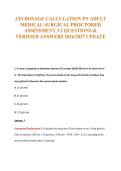 ATI DOSAGE CALCULATION PN ADULT&NewLine;MEDICAL SURGICAL PROCTORED&NewLine;ASSESSMENT 3&period;2 QUESTIONS &&NewLine;VERIFIED ANSWERS 2026&sol;2027 UPDATE