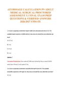 MEDICAL SURGICAL Exam Compilations with Complete & Verified Solutions