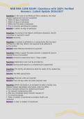 NAB NHA CORE EXAM &vert; Questions with 100&percnt; Verified&NewLine;Answers &vert; Latest Update 2026&sol;2027