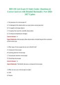 BIO 101 Lab Exam &num;1 Study Guide &vert; Questions & Correct Answers with Detailed Rationales &vert; New 2026&ndash;2027 Update 