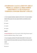 ATI DOSAGE CALCULATION PN ADULT&NewLine;MEDICAL SURGICAL PROCTORED&NewLine;ASSESSMENT 3&period;1 QUESTIONS &&NewLine;VERIFIED ANSWERS 2026&sol;2027 UPDATE