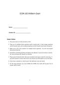 ECON 102 Midterm Exam &vert; Questions with 100&percnt; Correct Answers &vert; UCLA