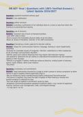NR 607- final &vert; Questions with 100&percnt; Verified Answers &vert;&NewLine;Latest Update 2026&sol;2027