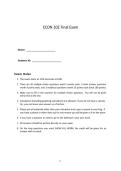 ECON 102 Final Exam &vert; Questions with 100&percnt; Correct Answers &vert; UCLA