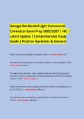  &NewLine;Georgia Residential Light Commercial &NewLine;Contractor Exam Prep 2026&sol;2027 &vert; IBC &vert; &NewLine;Latest Update &vert; Comprehensive Study &NewLine;Guide &vert; Practice Questions & Answers &NewLine;