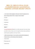 BIOL 331 &vert; BIOL331 FINAL EXAM&colon;&NewLine;PATHOPHYSIOLOGY QUESTIONS &&NewLine;VERIFIED ANSWERS 2026&sol;2027 UPDATE