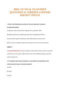 BIOL 331 FINAL EXAM PREP&NewLine;QUESTIONS & VERIFIED ANSWERS&NewLine;2026&sol;2027 UPDATE
