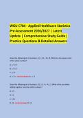  &NewLine;WGU C784 - Applied Healthcare Statistics &NewLine;Pre-Assessment 2026&sol;2027 &vert; Latest &NewLine;Update &vert; Comprehensive Study Guide &vert; Practice Questions & Detailed Answers &NewLine;  &NewLine;