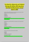 Test Bank for Maternity and Pediatric&NewLine;Nursing 5th Edition With Questions&NewLine;And Well Verified Answers Actual&NewLine;Exam&excl;&excl;&excl; 2026