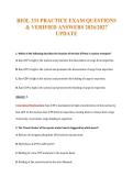 BIOL 331 Exam Compilations with Complete & Verified Solutions