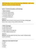 ARCB Reflexology Anatomy & Physiology Exam 2026&sol;2027 &vert; 300 Practice &NewLine;Questions&comma; Answers & Detailed Rationales