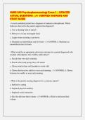 NURS 660 Psychopharmacology Exam 1 &vert; UPDATED&NewLine;ACTUAL QUESTIONS &vert; A&plus; VERIFIED ANSWERS AND&NewLine;STUDY GUIDE