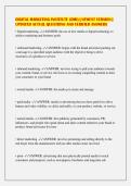 DIGITAL MARKETING INSTITUTE &lpar;DMI&rpar; &vert; NEWEST VERSION &vert;UPDATED ACTUAL QUESTIONS AND VERIFIED ANSWERS