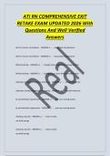 ATI RN COMPREHENSIVE EXIT&NewLine;RETAKE EXAM UPDATED 2026 With&NewLine;Questions And Well Verified&NewLine;Answers&NewLine;