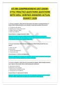 ATI RN COMPREHENSIVE EXIT EXAM&ndash;&NewLine;STYLE PRACTICE QUESTIONS QUESTIONS&NewLine;WITH WELL VERIFIED ANSWERS ACTUAL&NewLine;EXAM&excl;&excl;&excl; 2026