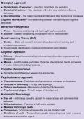 Psychology Visual Revision Aids - Approaches