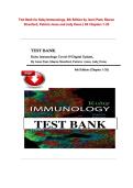 Test Bank for Kuby Immunology&comma; 8th Edition by Jenni Punt&comma; Sharon  Stranford&comma; Patricia Jones and Judy Owen &vert; All Chapters 1-20   