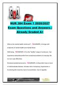 NUR 384 Exam 1 Questions & Answers 2026&sol;2027 &vert; 80&plus; Questions &vert; Mental Health&comma; Therapeutic Communication&comma; Ethics & Psych Medications