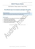 MCAT high-yield physics notes from a 524 scorer