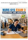 NURS 615 EXAM 3 QUESTIONS AND ANSWERS 2026 RATED A&plus;&NewLine;2026&sol;2027 Examination