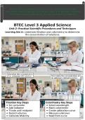 BTEC Level 3 Applied Science Unit 2&colon; Practical Scientific Procedures and Techniques&NewLine;Learning Aim A&colon; Undertake Titration and Colorimetry to Determine the Concentration of Solutions&NewLine;2026&sol;2027 Examination&NewLine;