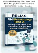 Relias RN Pharmacology Test A Relias Actual&NewLine;Exam With Questions and Answers Latest&NewLine;2026&sol;2027&vert; 100&percnt; Verified &vert; Graded A&plus;