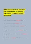 FE Mechanical Cheat Sheet 2026&sol;2027 &vert; &NewLine;NCEES Fundamentals of Engineering &vert; &NewLine;Latest Update &vert; Formulas&comma; Concepts & Exam Review &NewLine; &NewLine;