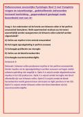 Oefenexamen menselijke Fysiologie Deel 2 met Complete &NewLine;vragen en nauwkeurige &comma; gedetailleerde antwoorden &NewLine;inclusief toelichting &comma; gegarandeerd geslaagd reeds &NewLine;beoordeeld met een A&plus; 